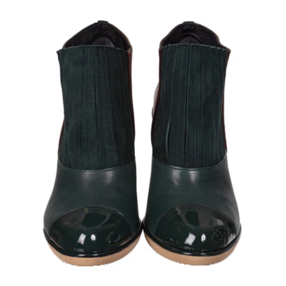 Leather Handmade Kron By Kronkron Green boots : brand new - Picture 7 of 10